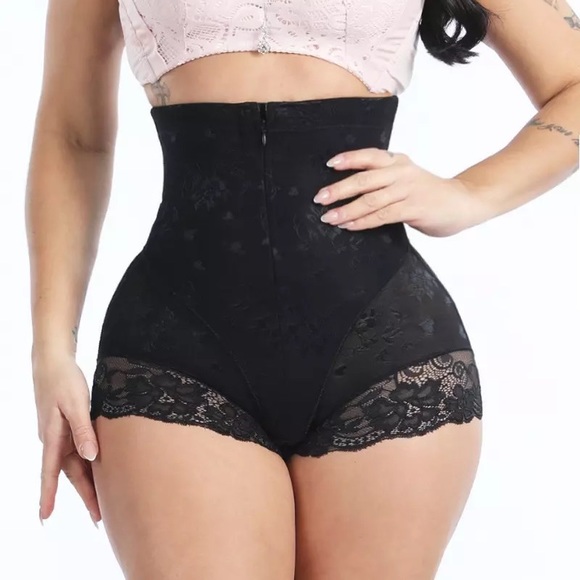 Sexy floral lace high waist body shaper shapewear - Picture 4 of 7